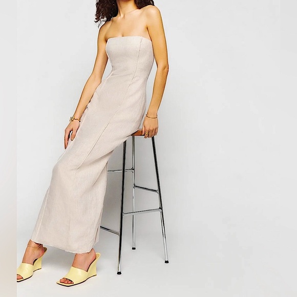 Reformation Layton linen strapless dress - Picture 2 of 13